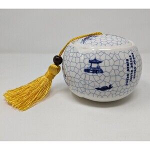 Chinese Tea, Tea Leaves, Spices Storage W/ Tassel & Seal For Freshness